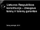 Lietuvos Respublikos konstitucija – žmogaus teisių ir laisvių garantas