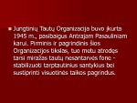 Jungtinių tautų organizacija projektas 2