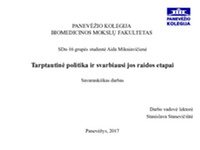 Tarptautinė politika ir svarbiausi jos raidos etapai 1