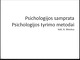 Psichologijos samprata skaidrės