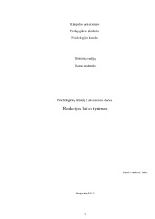 Reakcijos laiko psichologijos tyrimas 1