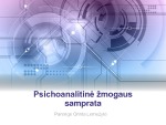 Psichoanalitinė žmogaus samprata 1