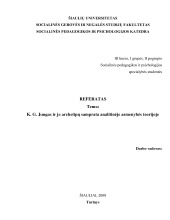 Jungas archetipai analitinė asmenybės teorija 1