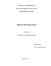 Meilės psichologija 1