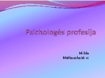 Psichologės profesija 1