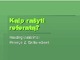 Kaip rašyti referatą? (2)