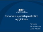 Ekonominių rodiklių analizė ir palyginimas 1