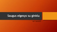 Saugus elgesys su ginklu 1