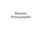 Referatas pirmoji pagalba