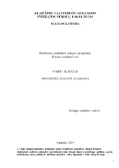 Vaiko profesinės slaugos ataskaita 1