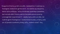 Lytiškumas ir lyties keitimo operacija 2