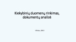 Kiekybinių duomenų rinkimas, dokumentų analizė 1