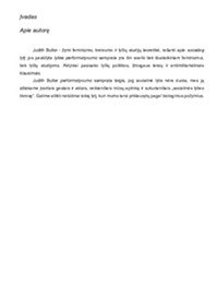 Judith Butler „Vargas dėl lyties“ knygos recenzija 2