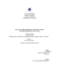 Socialinis darbas: mokomosios profesinės veiklos praktikos ataskaita 1