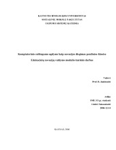 Kompiuterinis raštingumas pradinėse klasėse 1