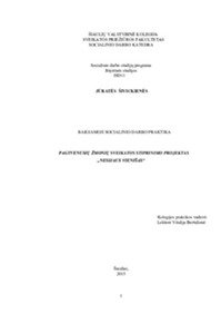 Pagyvenusių žmonių sveikatos stiprinimo projektas 1