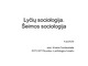 Lyčių sociologija. Šeimos sociologija