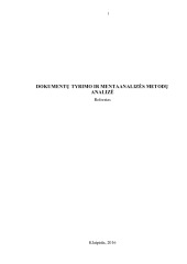 Dokumentų tyrimo ir metaanalizės metodų analizė 1