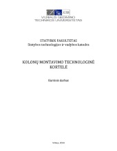 Kolonų montavimo technologinė kortelė 1