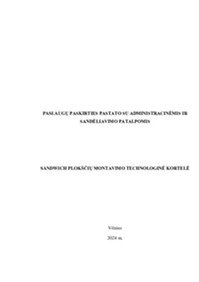 Sandwich plokščių montavimas Technologinė kortelė 1