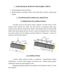 Sandwich plokščių montavimas Technologinė kortelė 2