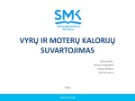 Vyrų ir moterų kalorijų suvartojimas skaidrės 1