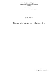 Fizinis aktayvumas ir sveikata 1