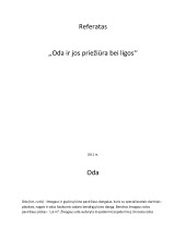 Oda ir jos priežiūra 1