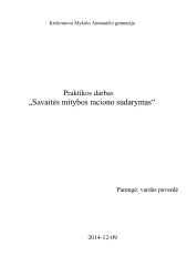 Savaitės mitybos raciono sudarymas 1