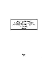 Spektaklio „Klaros santykiai“ analizė 1