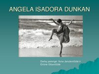 Šokėja Izadora Dunkan 1