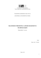 Transporto priemonių remonto ir gamybos technologijos Pratybų darbai 8 variantas 1