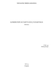 Komercinės sutartys ir jų sudarymas 1