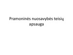 Pramoninės nuosavybės teisių apsauga 1