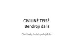 Civilinių teisių objektai skaidrės 1