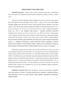 Intelektinės nuosavybės teisė Konspektas 1