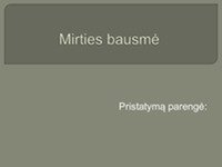 Skaidrės apie mirties bausmę 1