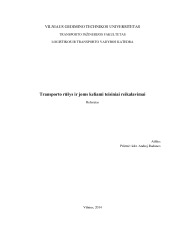 Transporto rūšys ir joms keliami teisiniai reikalavimai referatas 1