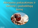 Abraomo pašaukimas ir kelionė į pažadėtają žemę 1