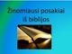 Žymiausi Biblijos posakiai