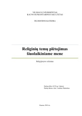 Religinių temų plėtojimas šiuolaikiniame mene 1