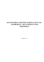Konteinerio gabenimo efektyvumo vertinimas maršrutu Busanas – Hamburgas – Ryga 1