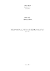 Transporto paslaugų kokybė pervežant keleivius 1
