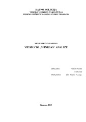 Viešbučio „sfinksas“ analizė 1