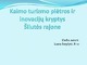 Kaimo turizmo inovacijos Šilutės rajone