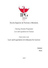 Law and Legislation in Lithuania for tourism 1