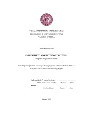 Universiteto marketingo strategija 1
