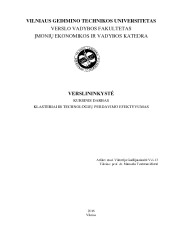 Verslininkystė Klasteriai ir technologijų perdavimo efektyvumas 1