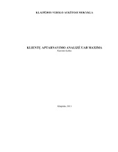 Klientų aptarnavimo analizė Maxima 1