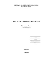 Dokumentu valdymas ir dokumentai 1